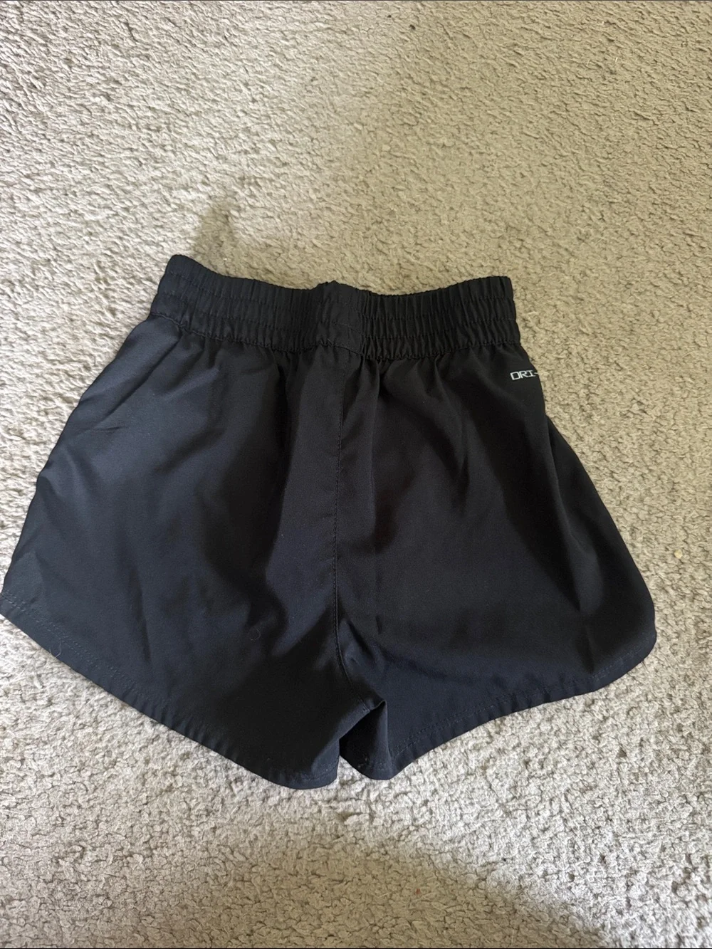 Nike Black Athletic Shorts with White Swoosh Toddler 4T